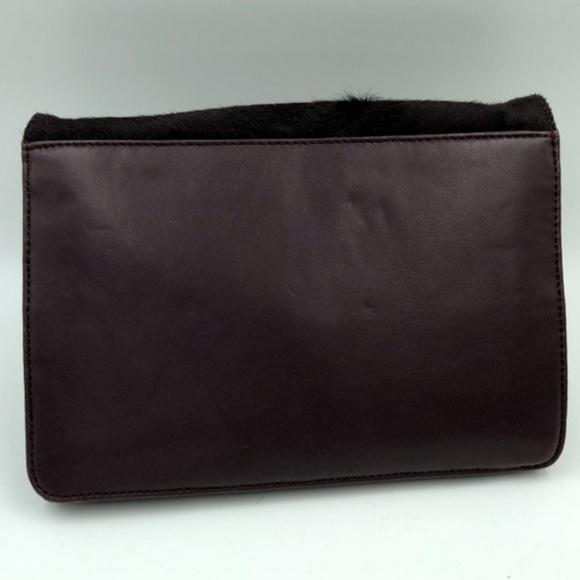 DKNY Espresso Brown Leather Textured Shoulder Bag - Picture 2 of 8